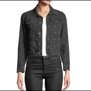Current Elliott Polka Dot Cropped Denim Jacket 2